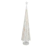 Casablanca Faso - Objeto Decorativo (Metal, 118 x 28 cm), diseño de árbol de Navidad, Color Blanco Mate