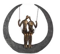 Casablanca - Figura Decorativa de Escultura (Poli/Metal, 30 cm), Color Bronce