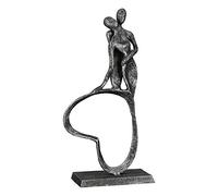 Casablanca - Figura Decorativa de Escultura - Stand by me - Plata Antigua - 23 x 11 x 5 cm