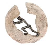 Casablanca - Figura Decorativa de Madera de Mango/Aluminio - Altura 29 cm
