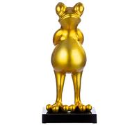 Casablanca - Figura Decorativa diseño de Rana XL, Color Dorado Metalizado, decoración Moderna, Altura 68 cm