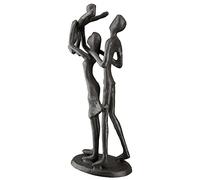 Casablanca Figura Decorativa Escultura de la Felicidad Familiar de Hierro - Familia Madre Padre Hijo - Regalo de Nacimiento mudanza - Color: Marrón Altura 20 cm