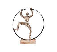 Casablanca - Figura Decorativa Grande XXL - Figura Decorativa de Aluminio y Madera, Color Bronce y Negro - Decoración para salón, Regalo, motivación, Altura 45 cm