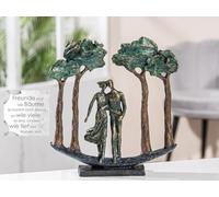 Casablanca - Figura Decorativa para Parejas de Resina, Color Bronce, decoración para salón, Regalo, cumpleaños, Altura 30 cm