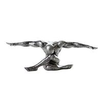 Casablanca - Figura Decorativa (Poli, 33 cm), Color Plateado Envejecido