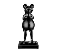 Casablanca Figura Decorativa Rana XL - Diseño de Rana Metalizada Negra - Decoración Moderna - Altura 68 cm
