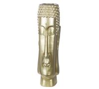 Casablanca - Figura Decorativa XL de Buda, jarrón Grande, decoración de salón, Regalo de cumpleaños, Color Dorado, Altura 58 cm