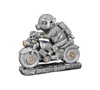 Casablanca Figura Steampunk Motor-Pig - Resina Plateada - Ancho 23 cm - Decoración - Coleccionable - Regalo - Cerdo