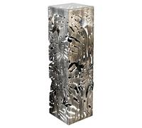Casablanca Flora - Columna de cristal y metal, color bronce, acabado antiguo, diseño de hojas, altura 100 cm x ancho 27 cm