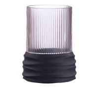 Casablanca Groove - Jarrón Decorativo (Cristal, 15 cm), Color marrón