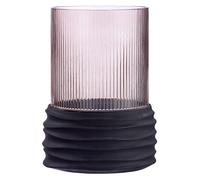Casablanca Groove - Jarrón Decorativo de Cristal (26 cm), Color marrón
