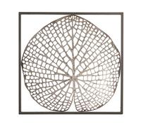 Casablanca - Hoja decorativa de metal - plata antigua en marco marrón oscuro 1 hoja plateada