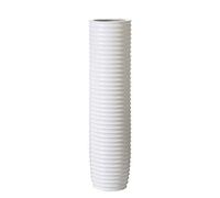 Casablanca - Jarrón - de cerámica Blanca Mate con Estructura de Ranura H 58 cm
