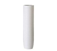 Casablanca - Jarrón de cerámica con Estructura de Ranuras, 78 cm de Altura, Color Blanco Mate