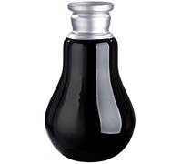 Casablanca Jarrón Decorativo de Cristal para salón, Regalo para Mujeres, cumpleaños, día de la Madre, Color: Negro, Plata, Altura 36 cm