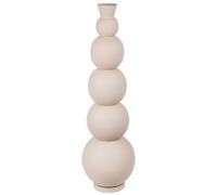 Casablanca Jarrón Decorativo Grande jarrón de Suelo, Moderno jarrón XXL de Hierro, decoración para salón, jarrón para Flores de Hierba de Las Pampas, Color: Beige y Gris, Altura 112 cm