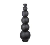 Casablanca Jarrón Decorativo Grande, jarrón de Suelo, Moderno XXL de Hierro, decoración para salón, jarrón para Flores de Hierba de Las Pampas, Color: Negro, Altura 87 cm