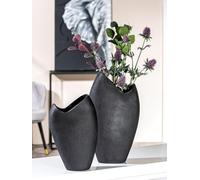 Casablanca Jarrón Decorativo Moderno de Aluminio - Jarrón Decorativo Moderno para salón, Regalo de cumpleaños, Color: Antracita, Altura 42 cm