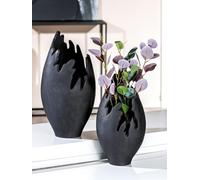 Casablanca Jarrón Decorativo Moderno de Aluminio - Jarrón Decorativo Moderno para salón, Regalo de cumpleaños, Color: Antracita, Altura 39 cm
