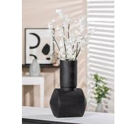 Casablanca Jarrón Decorativo Moderno para Hierba de Las Pampas, decoración para salón, Regalo de cumpleaños, Color: Antracita Gris Oscuro, Altura 30 cm