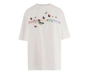 Casablanca - Logo Print Short-Sleeve Crew Neck - Tops - Hombre - Blanco - S -