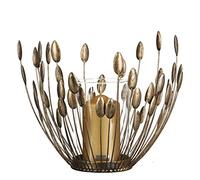 Casablanca - Luz de Viento, portavelas - Trevi - Metal - Oro Antiguo - D.30 cm - Altura 27 cm