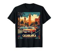 Casablanca Marruecos Vintage 80s Style Retro Camiseta