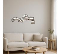 Casablanca modernes Design Objeto de pared Twist de metal mate, color champán, 28 x 75 x 14 cm