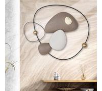 Casablanca modernes Design Relieve de pared Endoso de metal con textura brillante, color beige, 52 x 60 x 5 cm