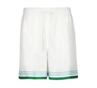 Casablanca - Pantalones Cortos de Seda con Icono de Tenis - Shorts - Hombre - Blanco - S -