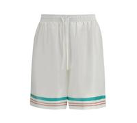 Casablanca - Pantalones cortos de seda gráficos con detalles a rayas - Shorts - Hombre - Blanco - S -