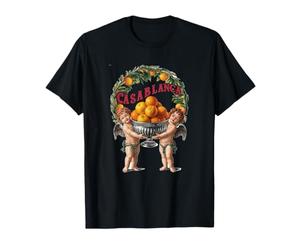 Casablanca Querubines Vintage Art Naranjas Gráfico Retro Camiseta