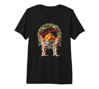 Casablanca Querubines Vintage Art Naranjas Gráfico Retro Camiseta Premium