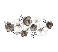 Casablanca - Relieve de metal para pared, 71 x 135 cm, color antracita, dorado y negro brillante
