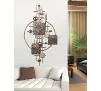 Casablanca - Relieve para pared (metal, 80 x 160 cm), color antracita y dorado