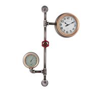 Casablanca Reloj de Pared ábola de Metal - Acabado Antiguo - Plata - Altura 60 cm x Ancho 42 cm - Pilas no Incluidas