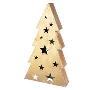 Casablanca Starry - Abeto de Metal, Acabado Antiguo, diseño de Estrellas, 67 cm de Alto x 39 cm de Ancho, decoración navideña
