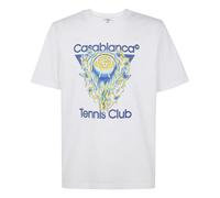 Casablanca - Tennis Club Icon Classic T-Shirt - Tops - Hombre - Blanco - S -