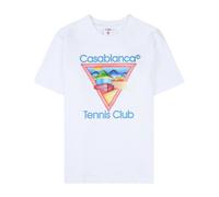 Casablanca - Tennis Club Icon T-Shirt - Tops - Hombre - Blanco - L -