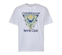 Casablanca - Tennis Club Icon T-Shirt - Tops - Hombre - Blanco - L -