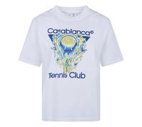 Casablanca - Tennis Club Icon T-Shirt - Tops - Mujer - Blanco - M -