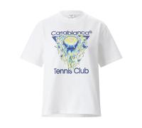 Casablanca - Tennis Club Icon T-Shirt - Tops - Mujer - Blanco - S -
