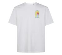 Casablanca - White L`arche Cotton T-Shirt - Tops - Hombre - Blanco - S -