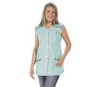 Casaca a Rayas, sin Mangas (48, Verde Agua)