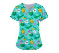 Casaca Sanitaria Mujer Uniforme Sanitario, Enfermera, clínica, enfermería, Ropa de Trabajo, Hospital, Camiseta, Blusa Informal de Manga Corta for Mujer, médico(Color9,M)