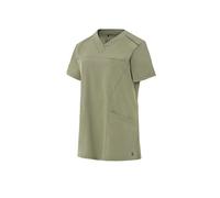 Casaca Sanitaria Slim Fit Cuello V para Mujer. Manga Corta. Médica, Enfermera, Clínica. Color Verde. Talla L. Ref: Ursa 22.24