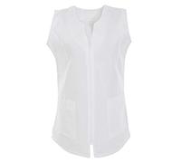 Casaca Señora Sin Mangas Blanco Uniforme Laboral - XXXL