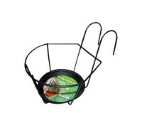 CasaChic Macetero de balcón, 23 x 22 x 14 cm, para macetas de hasta 3 kg, diámetro de 17 cm a 22,5 cm, Negro