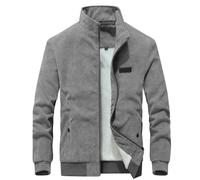 Casacos para Homem Abrigo - Chaqueta Ligera E Informal para Exteriores Cortavientos Forro Polar Softshell Ajuste Cómodo Capucha Bolsillos con Cremallera para Uso Diario Ropa De Calle (Grey S)