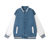 Casacos para Homem Abrigo - Chaquetas Casuales para Estilo Béisbol Holgado para Uso Diario Versátiles Y Cómodas para Primavera Otoño E Invierno (Blue L)